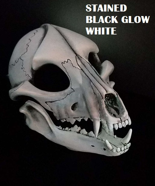 Glow in the Dark Skeletal K9 Cut and Hinged Mask