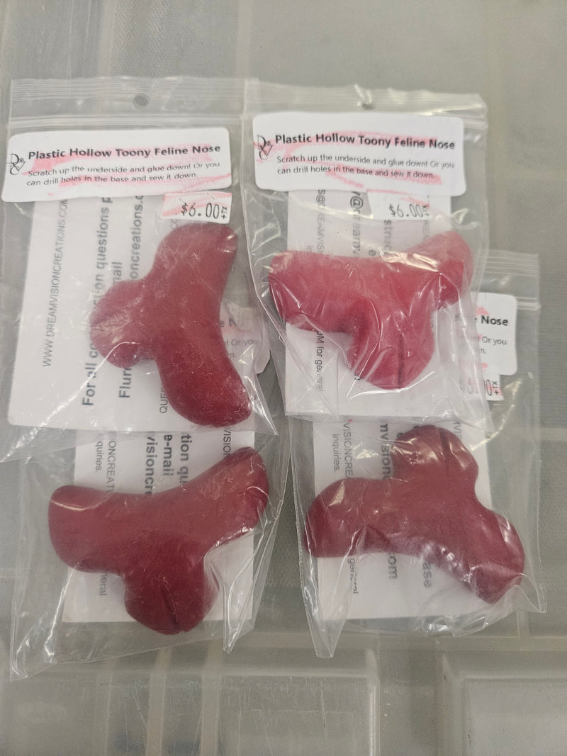 Ready to Ship Heavy Discount Item: Plastic Hollow Toony Feline Nose