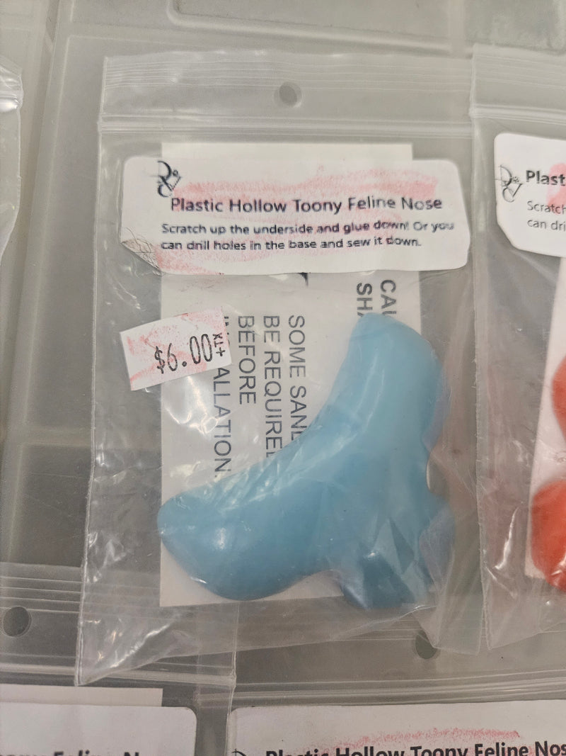 Ready to Ship Heavy Discount Item: Plastic Hollow Toony Feline Nose