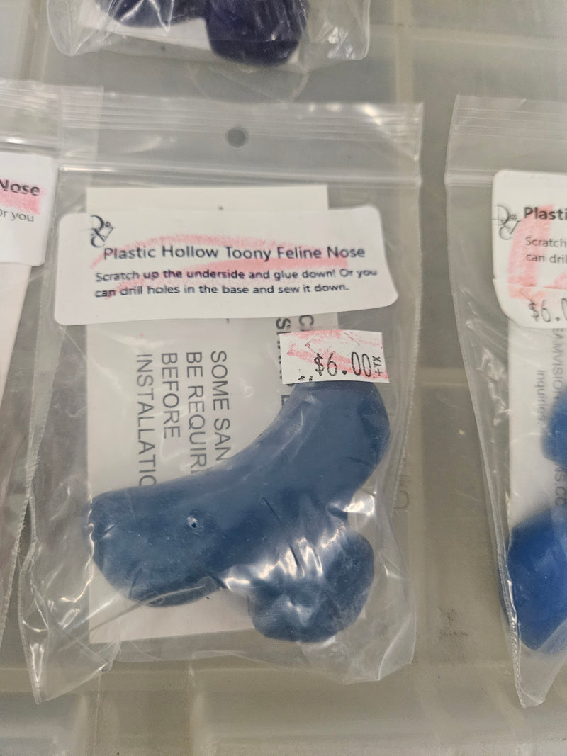 Ready to Ship Heavy Discount Item: Plastic Hollow Toony Feline Nose