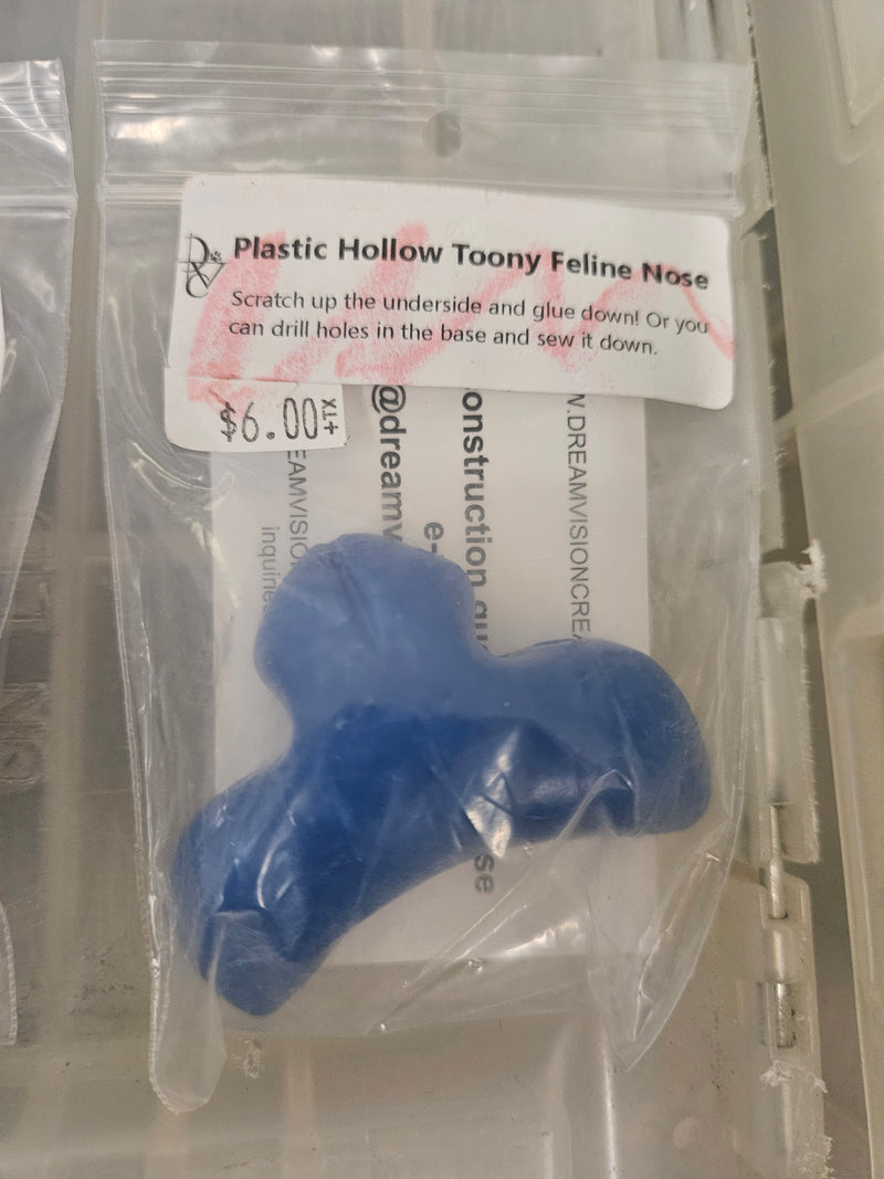Ready to Ship Heavy Discount Item: Plastic Hollow Toony Feline Nose