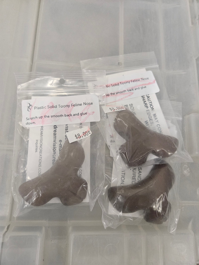 Ready to Ship Heavy Discounted Item: Plastic Solid Toony Feline Nose