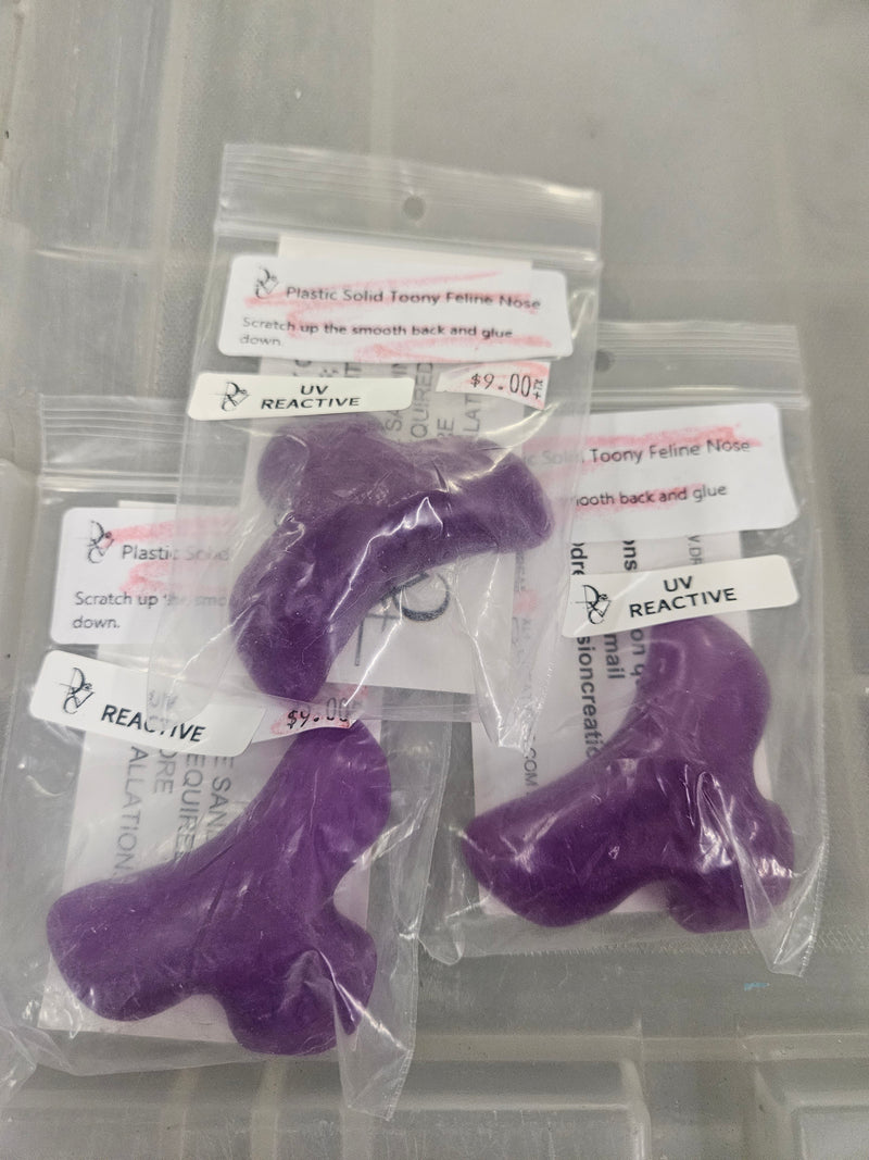 Ready to Ship Heavy Discounted Item: Plastic Solid Toony Feline Nose
