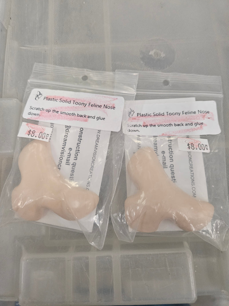 Ready to Ship Heavy Discounted Item: Plastic Solid Toony Feline Nose