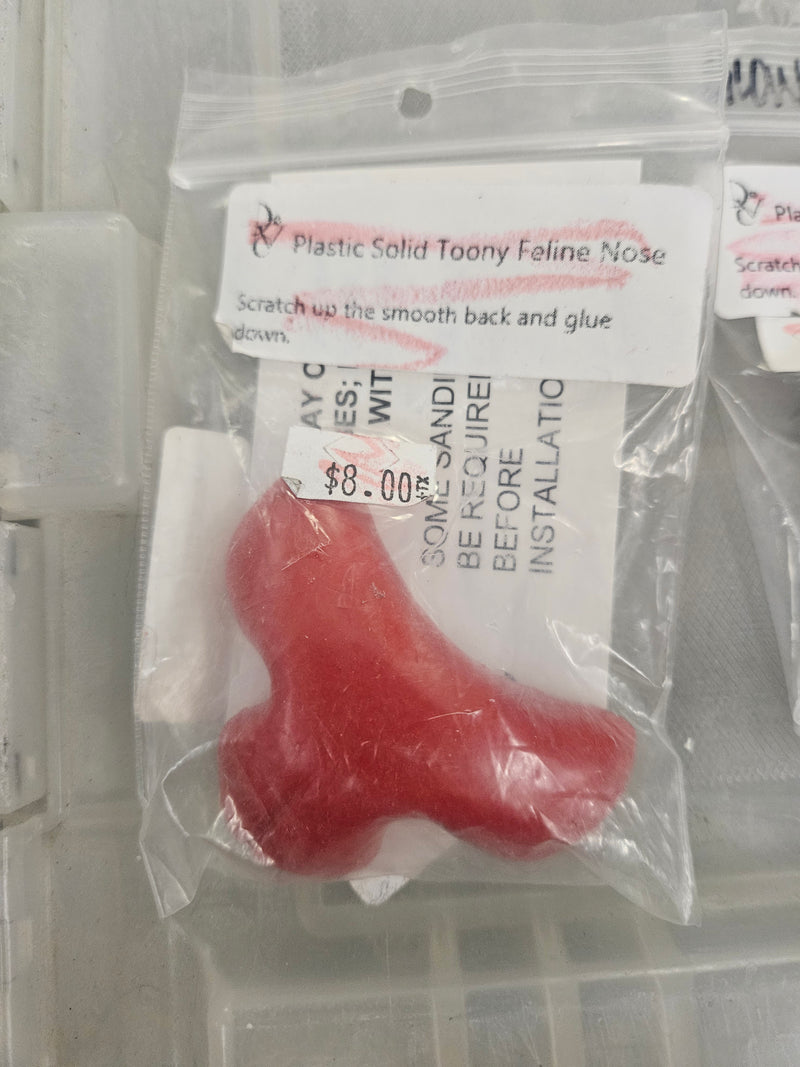 Ready to Ship Heavy Discounted Item: Plastic Solid Toony Feline Nose