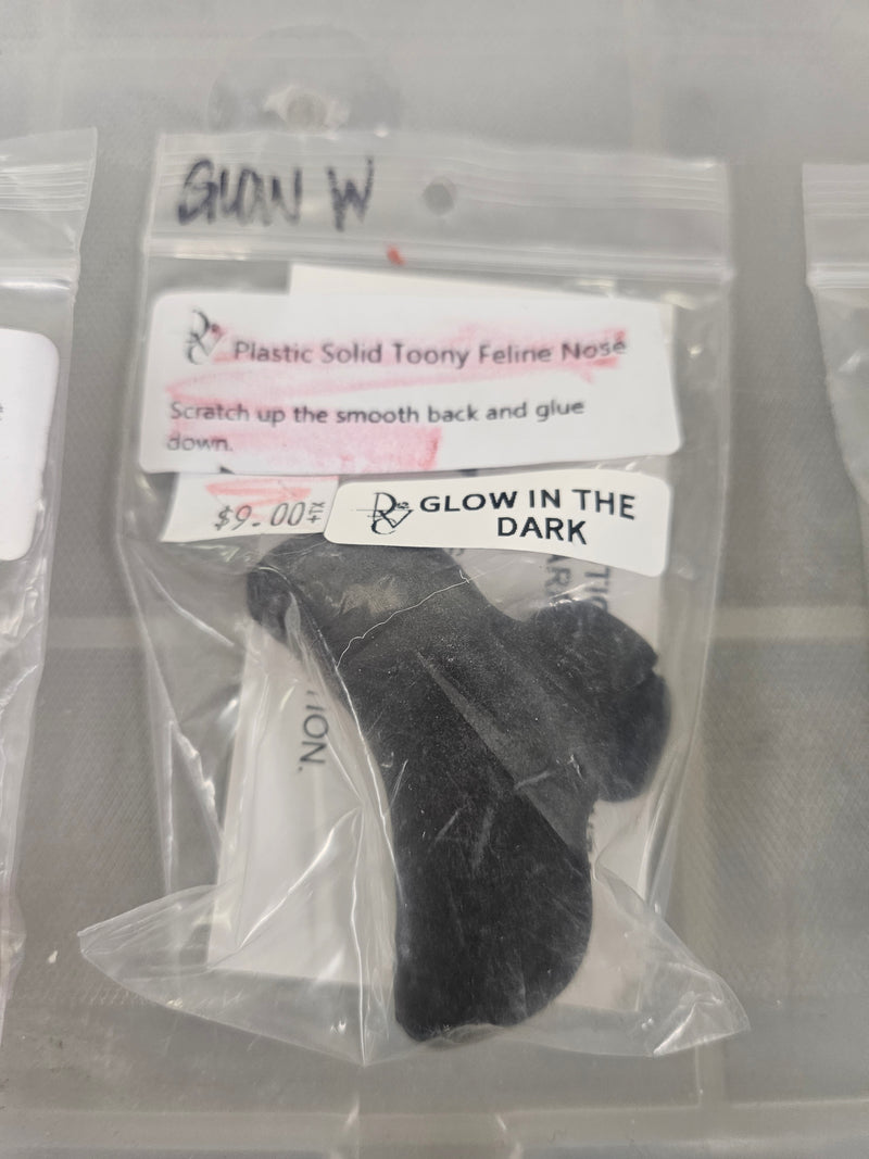 Ready to Ship Heavy Discounted Item: Plastic Solid Toony Feline Nose