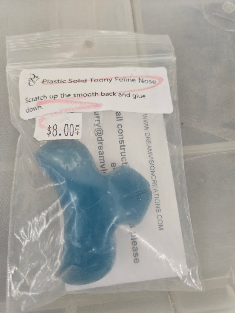 Ready to Ship Heavy Discounted Item: Plastic Solid Toony Feline Nose