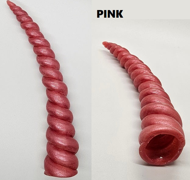 Plastic Shimmer Hollow 9 Inch Unicorn Horn