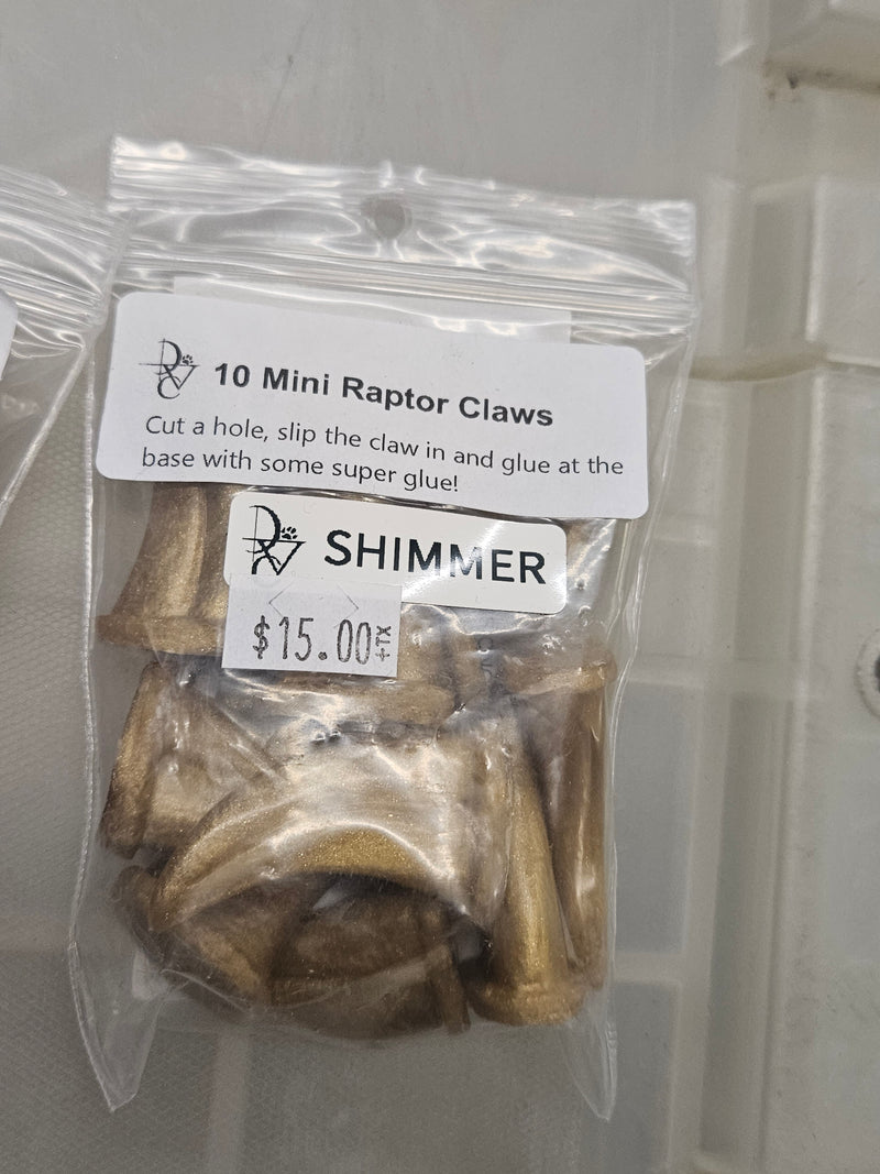 Ready to ship: Mini Raptor Claw Packs