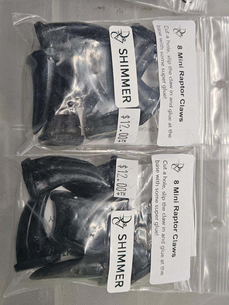 Ready to ship: Mini Raptor Claw Packs