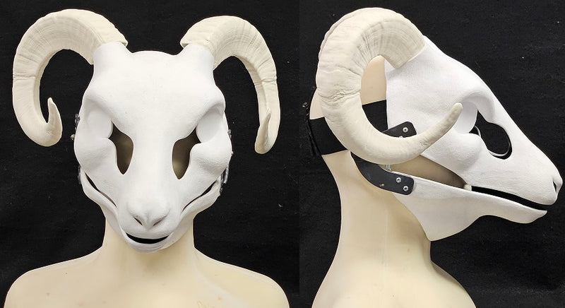 Plastic Opaque Single Curl Ram Horns