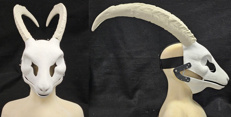 Plastic Opaque Highland Goat Horns