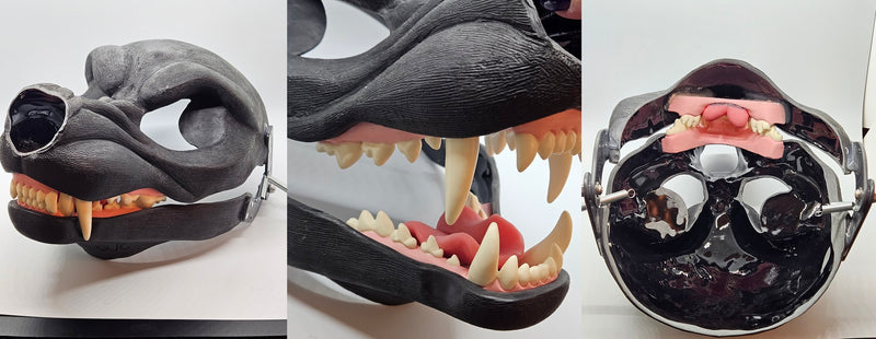 Cut and Hinged Werewolf K9 Resin Mask Blank