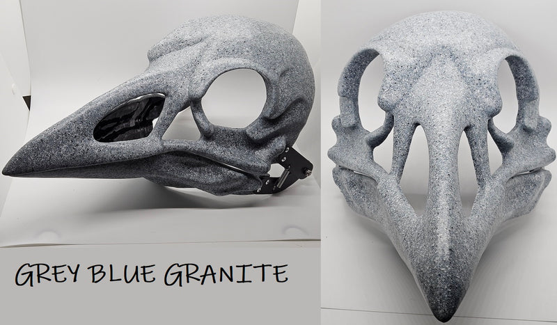 Specialty Cut and Hinged Skeletal Crow Resin Mask Blank