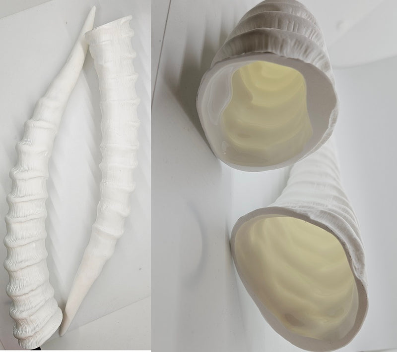 Plastic Opaque Upright Impala Antelope Horns