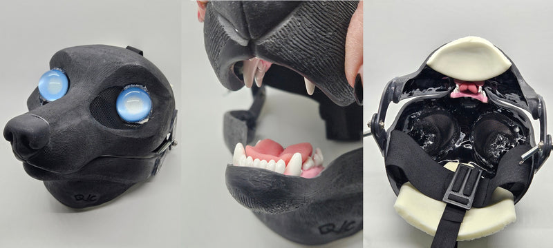 Cut and Hinged Semi-Realistic Fox Resin Mask Blank