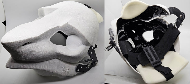 Cut and Hinged Northern Sergal Resin Mask Blank