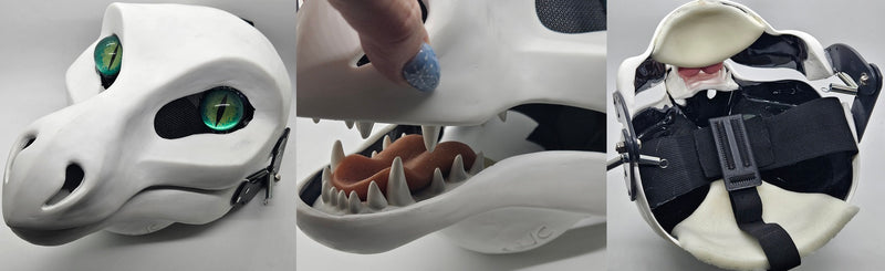 Cut and Hinged Point Nose Dragon Resin Mask Blank