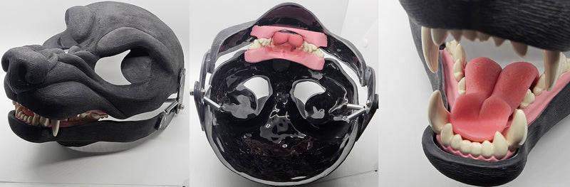 Cut and Hinged Werewolf K9 Resin Mask Blank