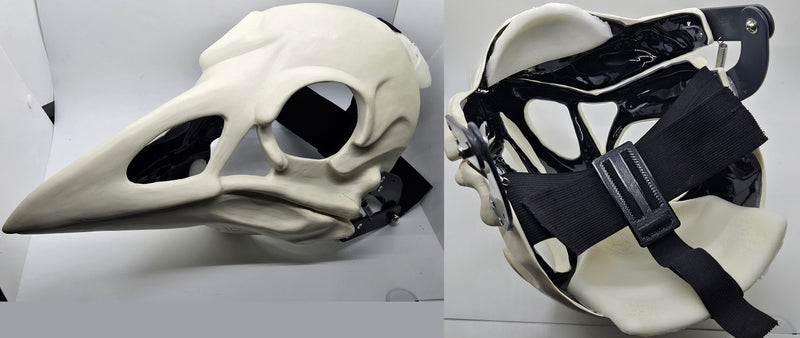 Cut and Hinged Skeletal Crow Mask Blank