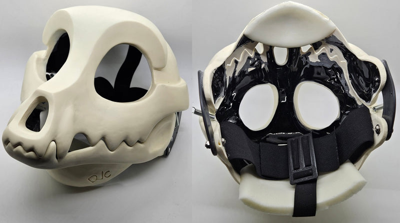 Cut and Hinged Toony Skull K9 Resin Mask Blank