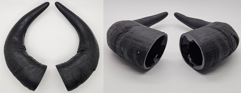 Plastic Opaque Medium Buffalo Horns