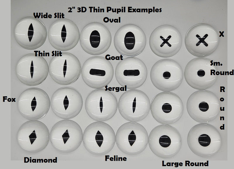 Clear 3D "Following" Resin Eye Blanks