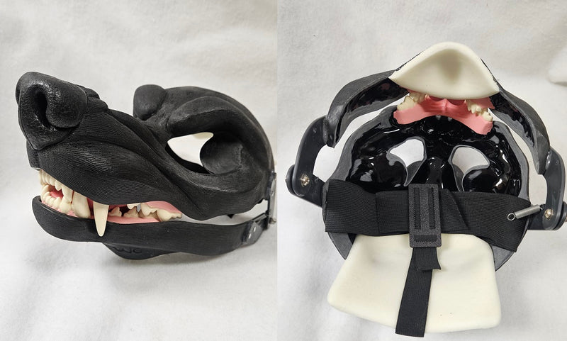 Cut and Hinged Werewolf K9 Resin Mask Blank