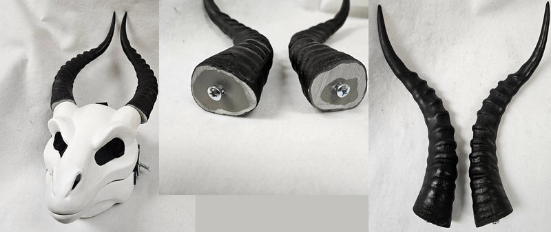 Plastic Opaque Impala Antelope Horns