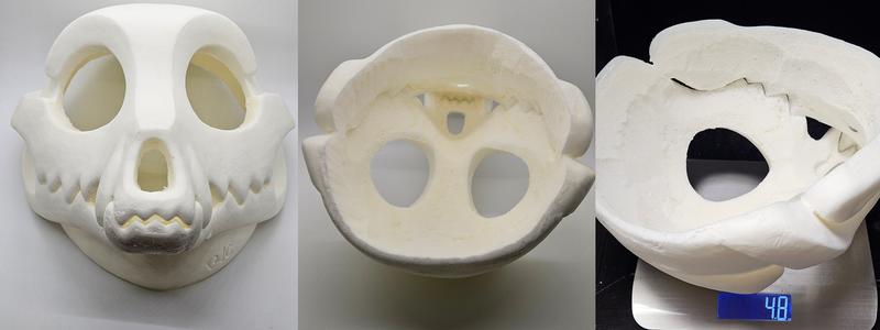 Foam Toony Skeletal K9 Head