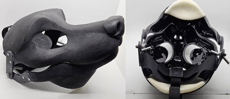 Cut and Hinged Canine Resin Mask Blank