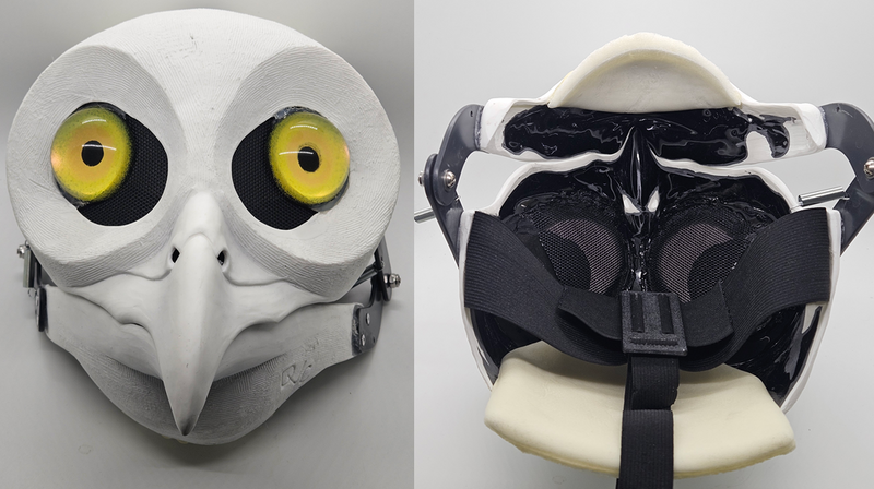 Cut and Hinged Owl Resin Mask Blank