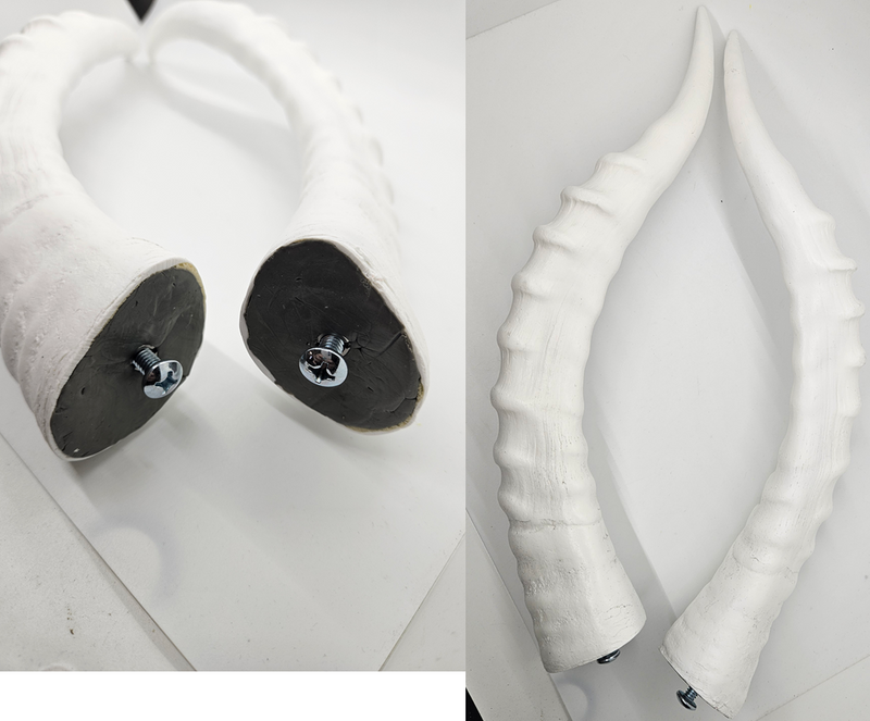 Plastic Opaque Impala Antelope Horns