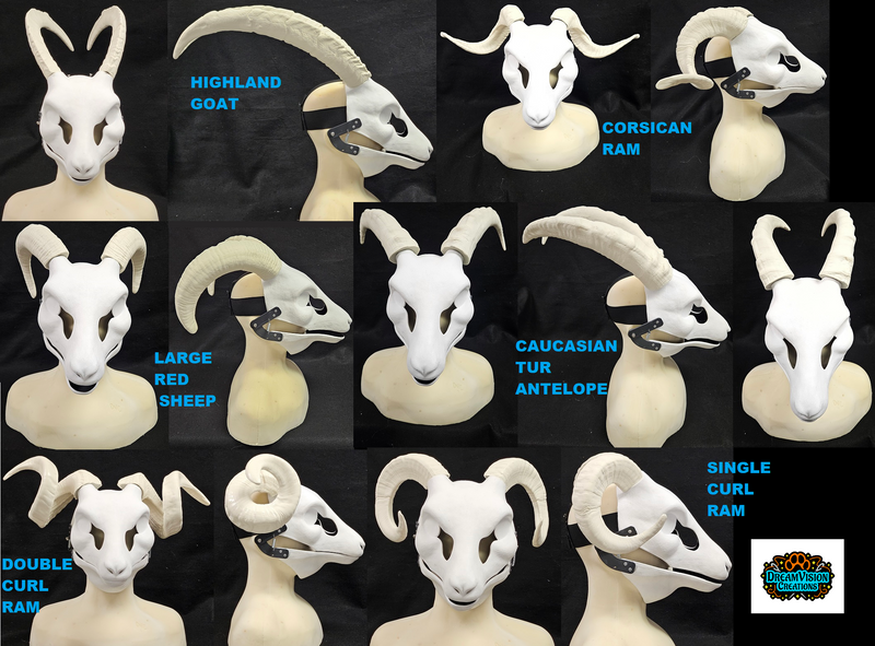 Cut and Hinged Goat Resin Mask Blank