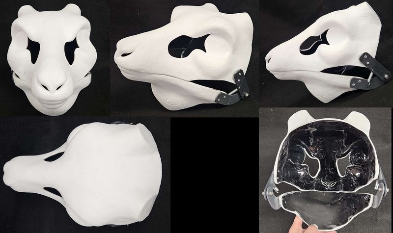 Cut and Hinged Goat Resin Mask Blank