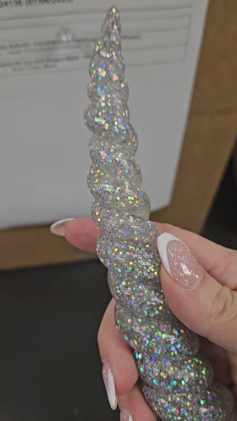 Glitter Hollow 9 Inch Unicorn Horn