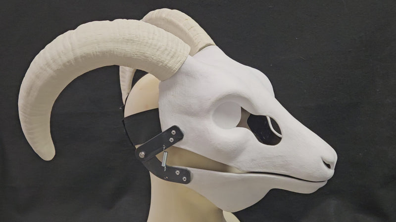 Plastic Opaque Large Red Sheep Horns