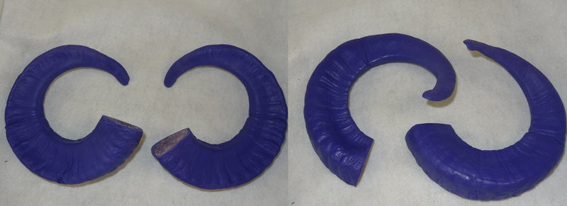 Plastic Opaque Single Curl Ram Horns