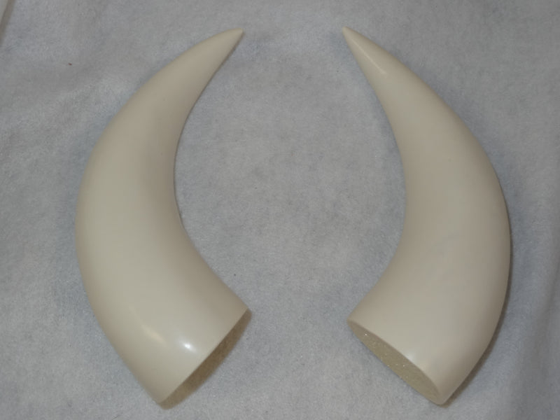Plastic Opaque Large Bull Horns