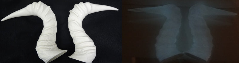 Plastic Glow in the Dark Hartebeest Antelope Horns