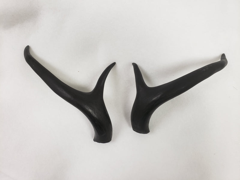 Plastic Opaque Curved Four Point Deer Antlers