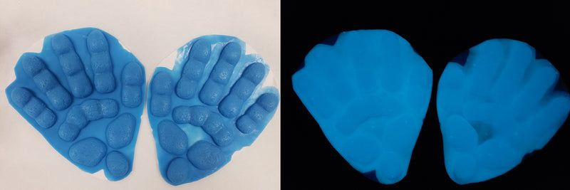 Silicone Glow in the Dark Reptile Handpads