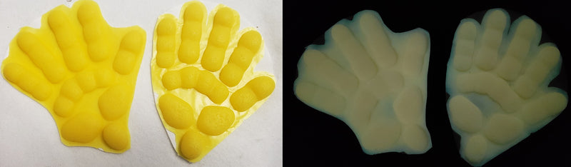 Silicone Glow in the Dark Reptile Handpads