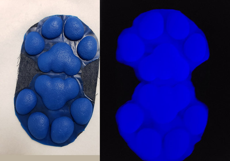 Silicone Glow in the Dark 4 Fingered Anthro No Heels K9 Handpads