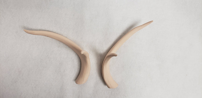 Plastic Opaque Curved Four Point Deer Antlers