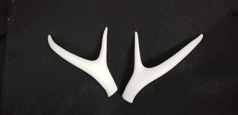 Plastic Opaque Straight Four Point Deer Antlers