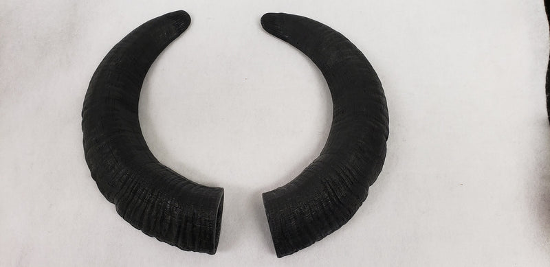 Plastic Opaque Large Red Sheep Horns