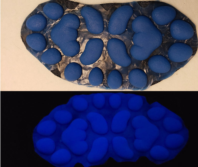 Silicone Glow in the Dark Small Anthro K9 Handpads