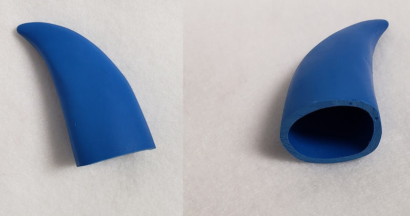 Plastic Opaque Hollow Small Horns *Sold Per Horn*