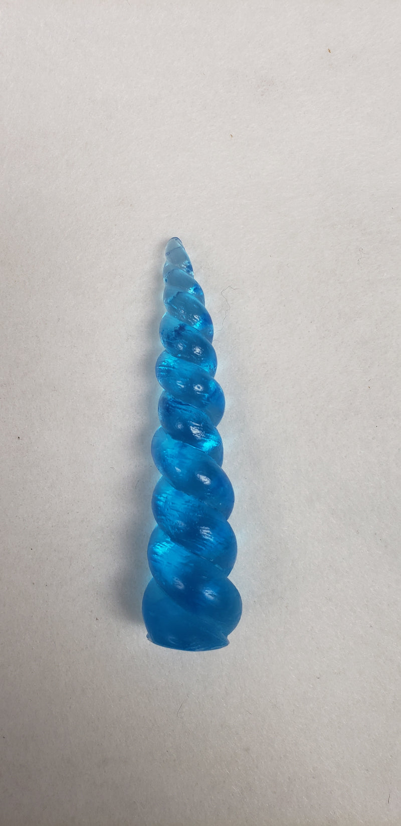 Plastic Clear Solid 4 Inch Straight Unicorn Horn